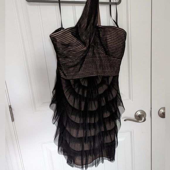 BCBG Max Azria Black One-Strap Mini Dress - Picture 2 of 5